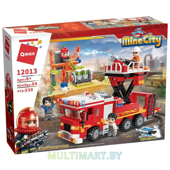 Конструктор Qman Mine City 12013 FireLine rescue (539 деталей)